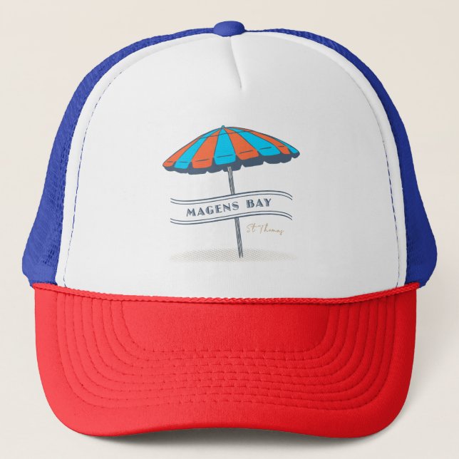 Magens Bay St Thomas USVI Caribbean Beach Time Trucker Hat (Front)