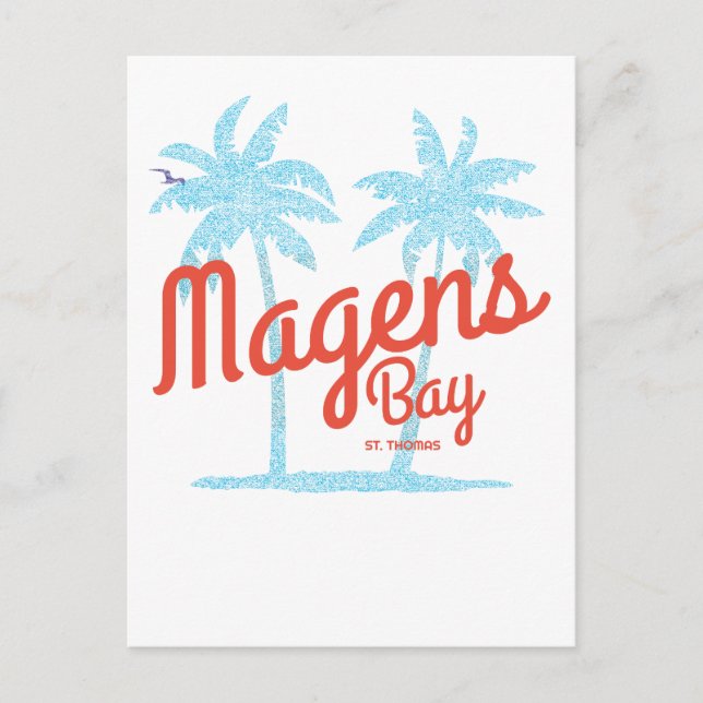 Magens Bay St. Thomas USVI Vintage Coral Type Postcard (Front)