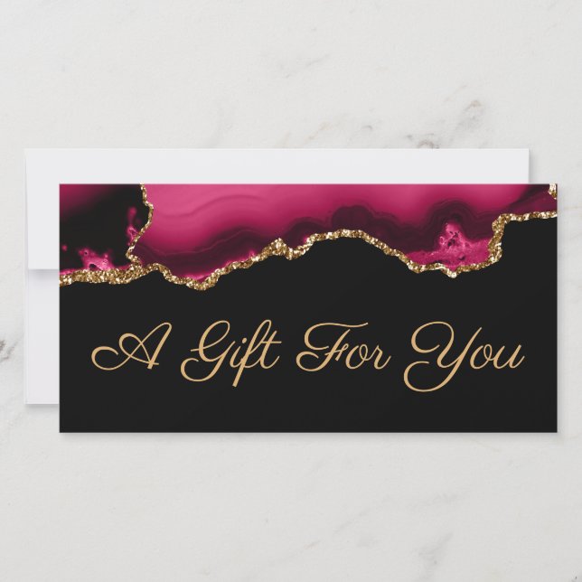 magenta agate gift certificate (Front)