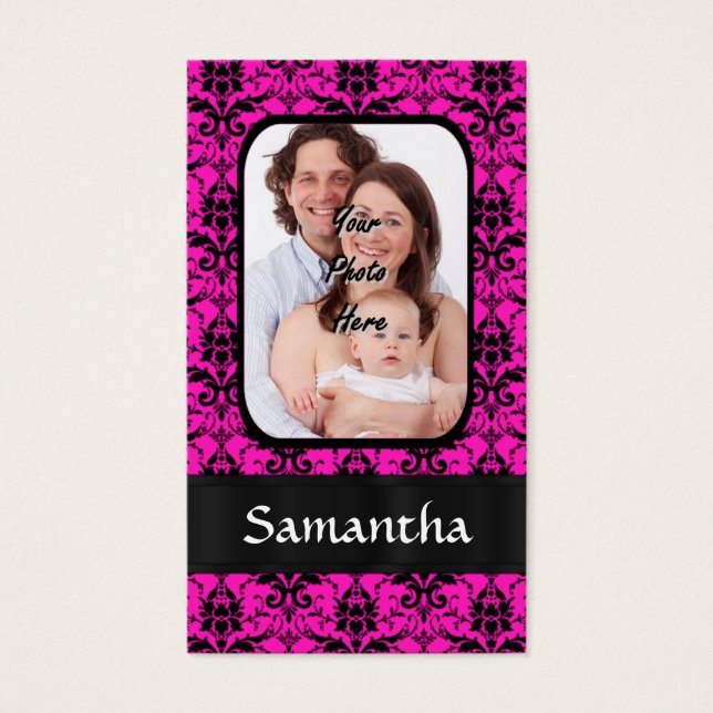 Magenta and black damask (Front)