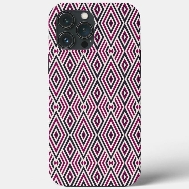 Magenta and Blue Pattern  Case-Mate iPhone Case (Back)