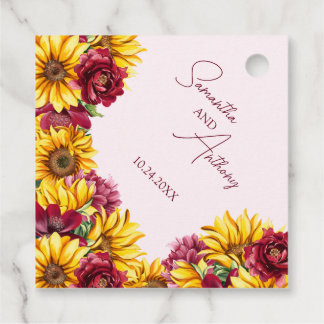 Magenta and Golden Yellow Favour Tags