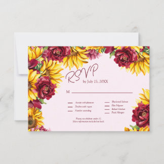 Magenta and Golden Yellow Wedding QR code RSVP