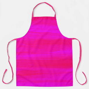 Magenta and Pink Watercolor Brushstrokes Apron