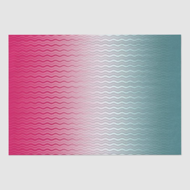 Magenta and Teal  Tissue Paper (Front)