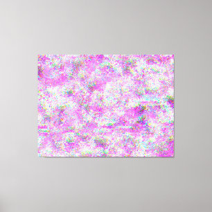 Magenta and wavy glitch canvas print