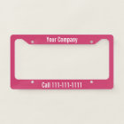 Magenta and White Company Ad with Phone Number