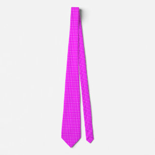 Magenta and White Criss Cross Pattern Tie