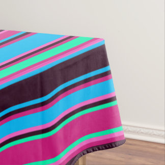 Magenta, Aqua, & Blue Tablecloth