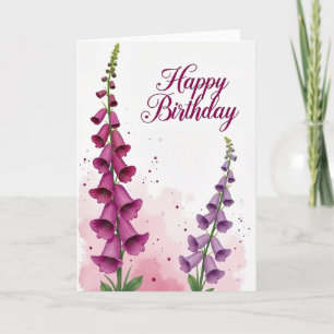 Magenta Bell Birthday Card