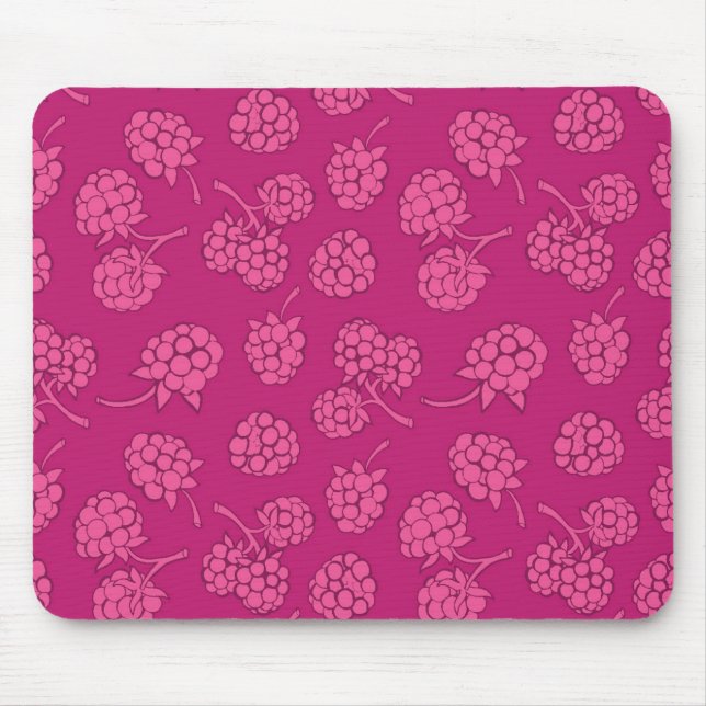 Magenta Berry Pattern Mouse Mat (Front)