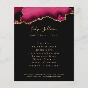 magenta black agate flyer