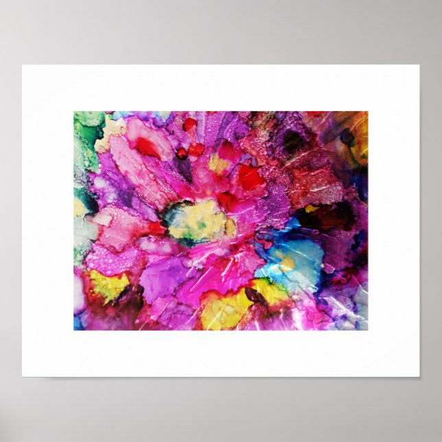 Magenta Blossoms Poster (Front)