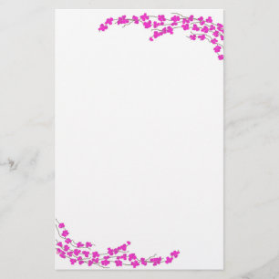 Magenta Blossoms Stationery