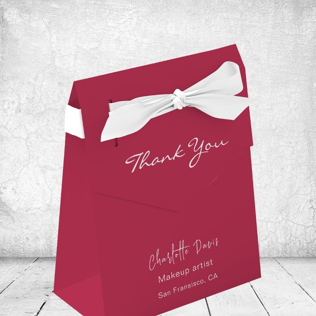 Magenta burgundy business QR code Instagram Favour Box (Creator Uploaded)