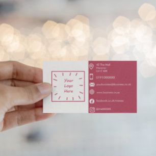 Magenta business card simple personalise custom