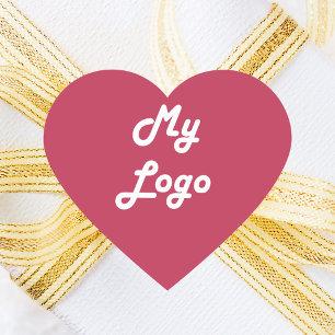 Magenta business logo heart heart sticker