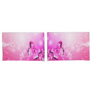 Magenta Butterfly Pillowcase