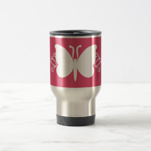Magenta Butterfly Swirls Mug