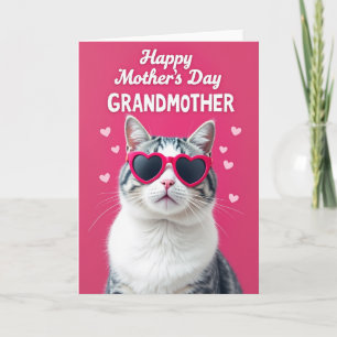 Magenta Cat Sweet Mothers Day Card