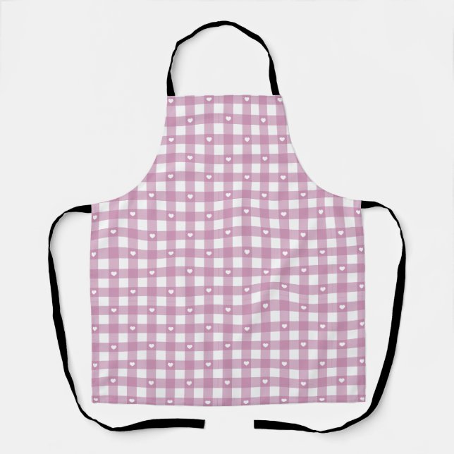 Magenta Checks Apron (Front)