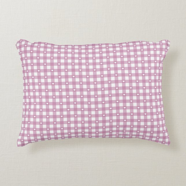 Magenta Checks Decorative Cushion (Front)