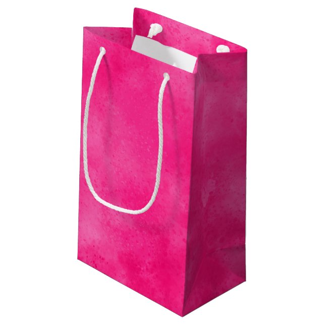 Magenta  Cloud Effect  Small Gift Bag (Back Angled)