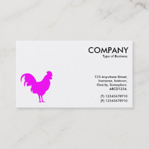 Magenta Cockerel Symbol - White Business Card