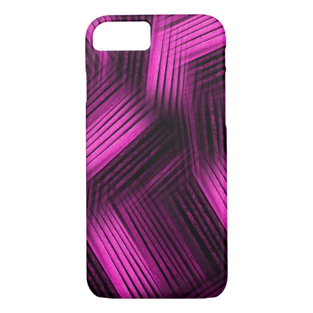 Magenta Contemporary Abstract Case-Mate iPhone Case (Back)