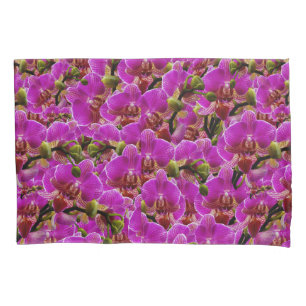 Magenta Dancing Orchids, Pillowcase