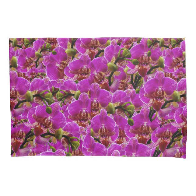 Magenta Dancing Orchids, Pillowcase (Front)