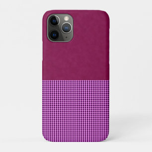 Magenta Denim And Tartan, iPhone 11 Pro Case
