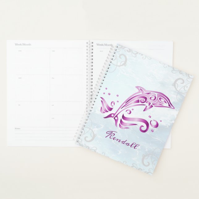 Magenta Dolphin Personalised Planner (Display)