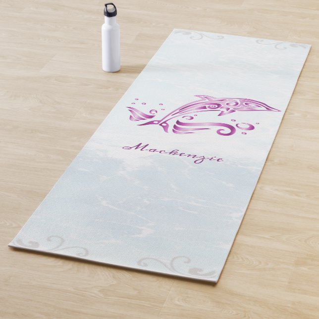 Magenta Dolphin Personalised Yoga Mat (In Situ)