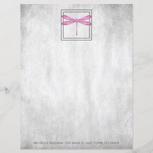Magenta Dragonfly Personalised Paper Sheet