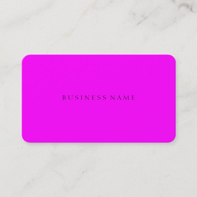 Magenta Elegant Business Card (Front)