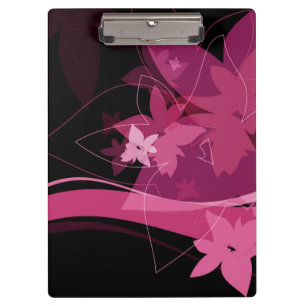Magenta Floral Pattern Clipboard