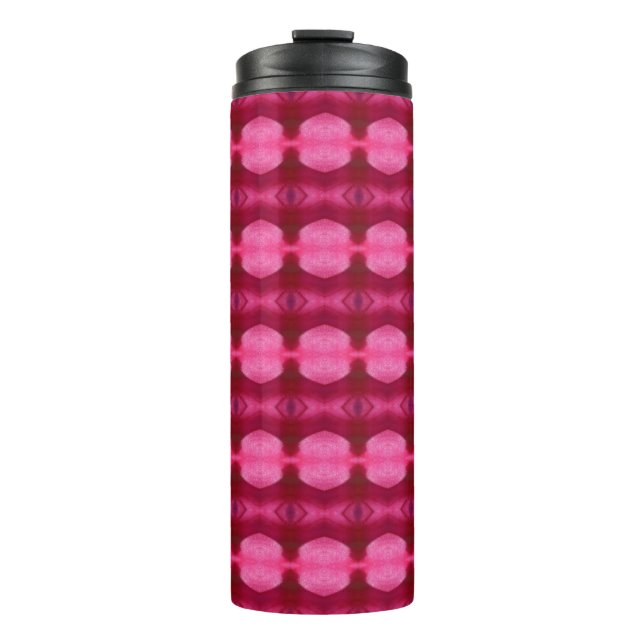 Magenta Flower Eleven Thermal Tumbler (Front)