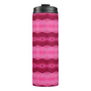 Magenta Flower Ikat 8 Thermal Tumbler