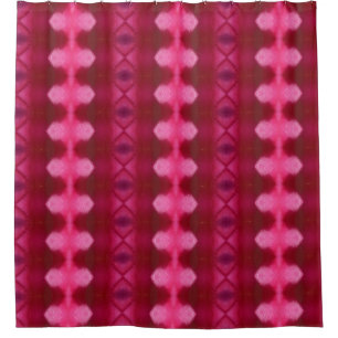 Magenta Flower Ikat 9 Shower Curtain