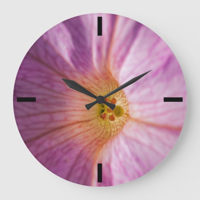 Magenta Flower Large Clock (Front)