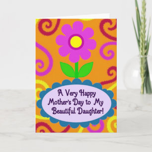 Magenta Flower Mothers Card