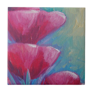 MAGENTA FLOWERS TILE