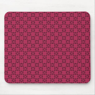 Magenta Funky Circles Mousepad