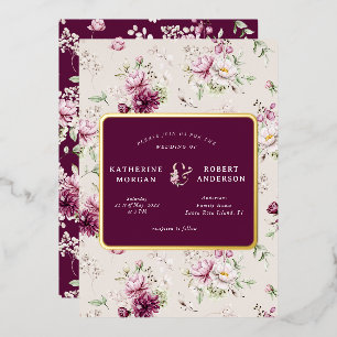 magenta garden floral wedding