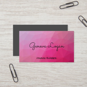Magenta Geometric Background Business Card