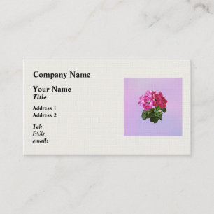 Magenta Geranium Business Card