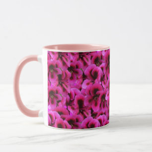 Magenta Geranium Flower Pink Combo Coffee Mug