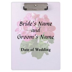 Magenta Geranium Wedding Product Clipboard