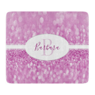 Magenta Glitter Personalise Cutting Board
